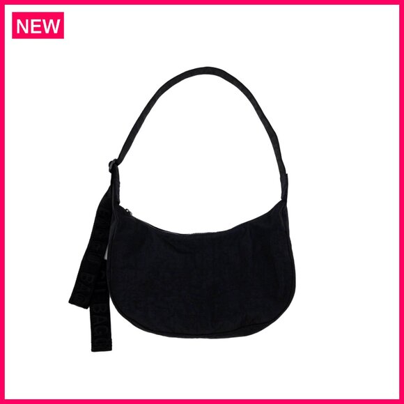 Medium Nylon Crossbody Bag with Adjustable Strap and Interior Pockets